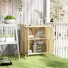 Outsunny Gartenschrank Holz, Geräteschuppen wetterfest Produktbild-Vorschau 2