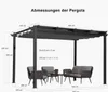 PURPLE LEAF Aluminium Pergola 4x3 m Schiebedach, Produktbild-Vorschau 9
