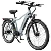A studio shot of a gray electric bicycle against a white background. Produktbild-Vorschau