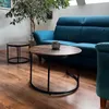 Dwa okrągłe stoliki kawowe do salonu BEGRYF 70×47 50×39 Podgląd zdjęcia produktu 6