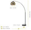Teamson Home Arquer Bogenlampe in Gold mit schwarzem Produktbild-Vorschau 4