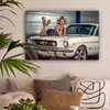 MuchoWow® - Leinwandbilder - Auto - Oldtimer - Frau, Produktbild-Vorschau 2