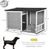 Cuccia per cani PawHut, in legno di abete, cuccia per cani, Anteprima dell’immagine prodotto 3