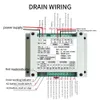 A close-up diagram showing the wiring connections for a drain control system. Podgląd zdjęcia produktu