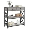 vidaXL Table console Gris Sonoma 75x28x75 cm Bois composite Voir les images du produit 3
