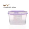 A clear product shot of a plastic food storage container with a purple lid, set against a white background. Anteprima dell’immagine prodotto