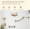 PawHut 4tlg. Kletterwand für Katzen Katzenkletterwand mit Produktbild-Vorschau 4