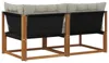 vidaXL Outdoor Mittel- und Ecksofa mit Kissen 2 Stück Natur Produktbild-Vorschau 7
