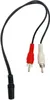 Y adaptér stereo audio kabel AUX 3,5mm jack zásuvka na 2x Náhled obrázku produktu 5