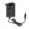 A black battery charger with a European plug and a coiled cable with a connector. Produktbild-Vorschau