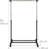 Stojak na ubrania Relaxdays, regulowana wysokość 90–158 cm, Podgląd zdjęcia produktu 4