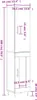 vidaXL Highboard Grau Sonoma 34,5x34x180 cm Holzwerkstoff Produktbild-Vorschau 8
