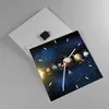 Wanduhr - Quadrat - Glasuhr - Kosmos Planet - 40x40cm - Produktbild-Vorschau 2
