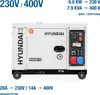 HYUNDAI Diesel Generator DHY8600SE-T D (6.3kW / 7.9kVA, Produktbild-Vorschau 3