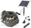 esotec Solar Vogelbadbrunnen dunkel mit Akku und LED Licht Produktbild-Vorschau 2
