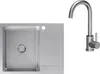 VBChome Lavello in acciaio inox con rubinetto 60 x 48 cm Anteprima dell’immagine prodotto 1