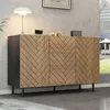 Credenza Merax con 3 cassetti e 2 ante, mobile da salotto Anteprima dell’immagine prodotto 10
