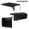 COSTWAY Wandmontierter Klapptisch 80x60cm, klappbarer Produktbild-Vorschau 3
