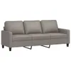 vidaXL 3-tlg. Sofagarnitur mit Kissen Taupe Stoff Produktbild-Vorschau 5