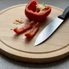 DŘEVĚNÁ BUKOVÁ DESKA, KRUHOVÁ, 30 cm, s drážkou na krájení Náhled obrázku produktu 4
