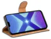 A flip case for a smartphone is shown open, displaying the phone's screen. Anteprima dell’immagine prodotto