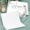 50 Tischkarten 'Schön, dass du da bist', Floral Butterfly Produktbild-Vorschau 3