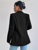 ASKSA Damen Blazer Revers Einfarbig Casual Cardigan Langarm Produktbild-Vorschau 5