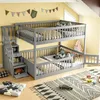 Flieks Etagenbett 140x200cm mit Schubladen und Treppe, Produktbild-Vorschau 3