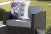 MuchoWow® Outdoor Kissen - Löwe - Farben - Schwarz - Weiß - Produktbild-Vorschau 5
