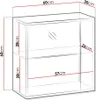 A diagram showing the dimensions of a piece of furniture. Náhled obrázku produktu
