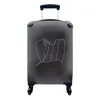 MuchoWow® Koffer Handgepäck Trolley Rollkoffer Kleine Produktbild-Vorschau 1