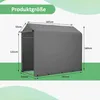 A diagram showing the dimensions of a storage tent. Produktbild-Vorschau