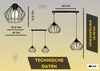 KAR-LIGHTING Pendelleuchte 2-flammig Schwarz, Metall – Produktbild-Vorschau 3
