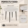 FATIVO - Mesa redonda para comedor, 80 cm, superficie de Vista previa de la imagen del producto 2