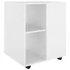 The Living Store Rollschrank Weiß 60x53x72 cm Holzwerkstoff Produktbild-Vorschau 2