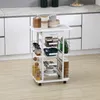 Carrello da Cucina con Ripiani e Cassetto Piano di Lavoro Anteprima dell’immagine prodotto 2