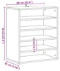 vidaXL Armoire à chaussures Gris Sonoma 60x35x70 cm Bois Voir les images du produit 8