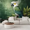 Vlies fototapete Vögel Tiere Papagei Grün 300x210 cm Feeby Produktbild-Vorschau 2