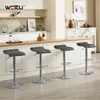 A row of four modern bar stools with gray cushioned seats and chrome bases are arranged in front of a kitchen counter. Náhľad obrázku produktu