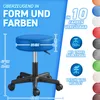 TRESKO® Sgabello rotante con schienale 150 kg Blu | Anteprima dell’immagine prodotto 5