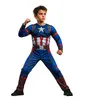 Captain America Kinderkostüm Muskel-Design – Größe 104–110 Produktbild-Vorschau 1