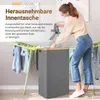 Faziango XXL Wäschekorb 160L mit Deckel und 3 Fächern, Produktbild-Vorschau 3
