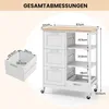 Pojízdný kuchyňský ostrovní vozík s dvoupatrovým úložným Náhled obrázku produktu 2