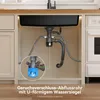 CECIPA Spülbecken Schwarz Granit 60x45  Küchenspüle Produktbild-Vorschau 9