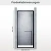SONNI 90x195 cm matt Schwarz Unsichtbare Scharniere Produktbild-Vorschau 7