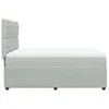 Design Boxspringbett mit Matratze Hellgrau 140x190 cm Samt, Produktbild-Vorschau 7