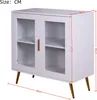 Sideboard 80x40x85CM Weiss Modern Aufbewahrungsschrank Mit Produktbild-Vorschau 5