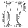 REM lampa ścienna wewnętrzna antyczny złoty mat/biały z Podgląd zdjęcia produktu 2