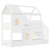 Flieks Etagenbett 90x200cm mit Led, Kinderbett Hausbett mit Produktbild-Vorschau 8