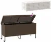 vidaXL Gartentruhe mit Rollen Braun 160x55x75 cm Poly Produktbild-Vorschau 6